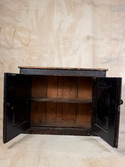 Antique Wall Cupboard Rustic 2 Door Hanging Cabinet