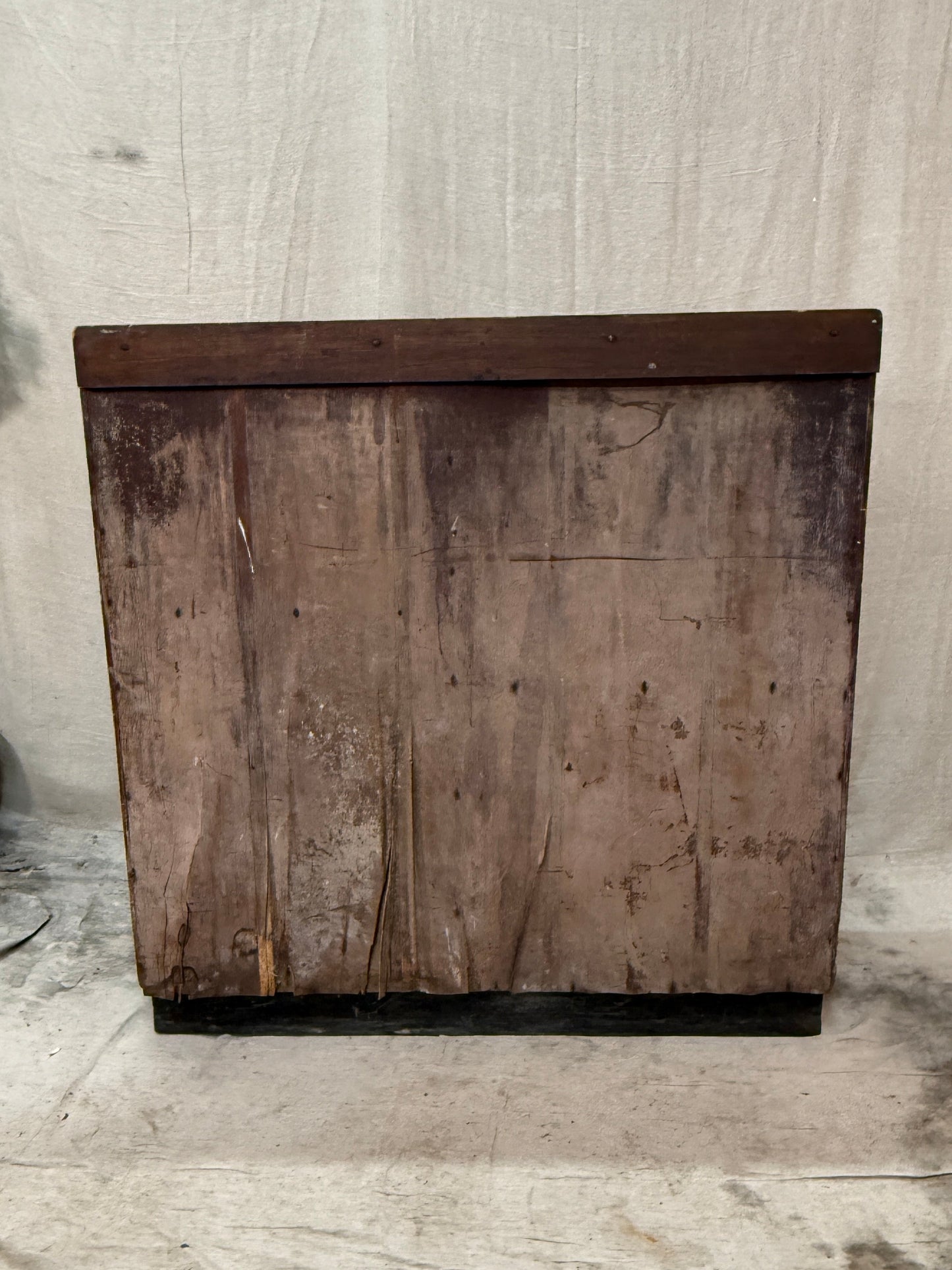 Rear of a wooden cabinet