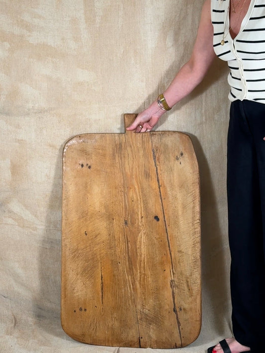 Antique Rustic Wooden Serving Board From Single Wide Plank