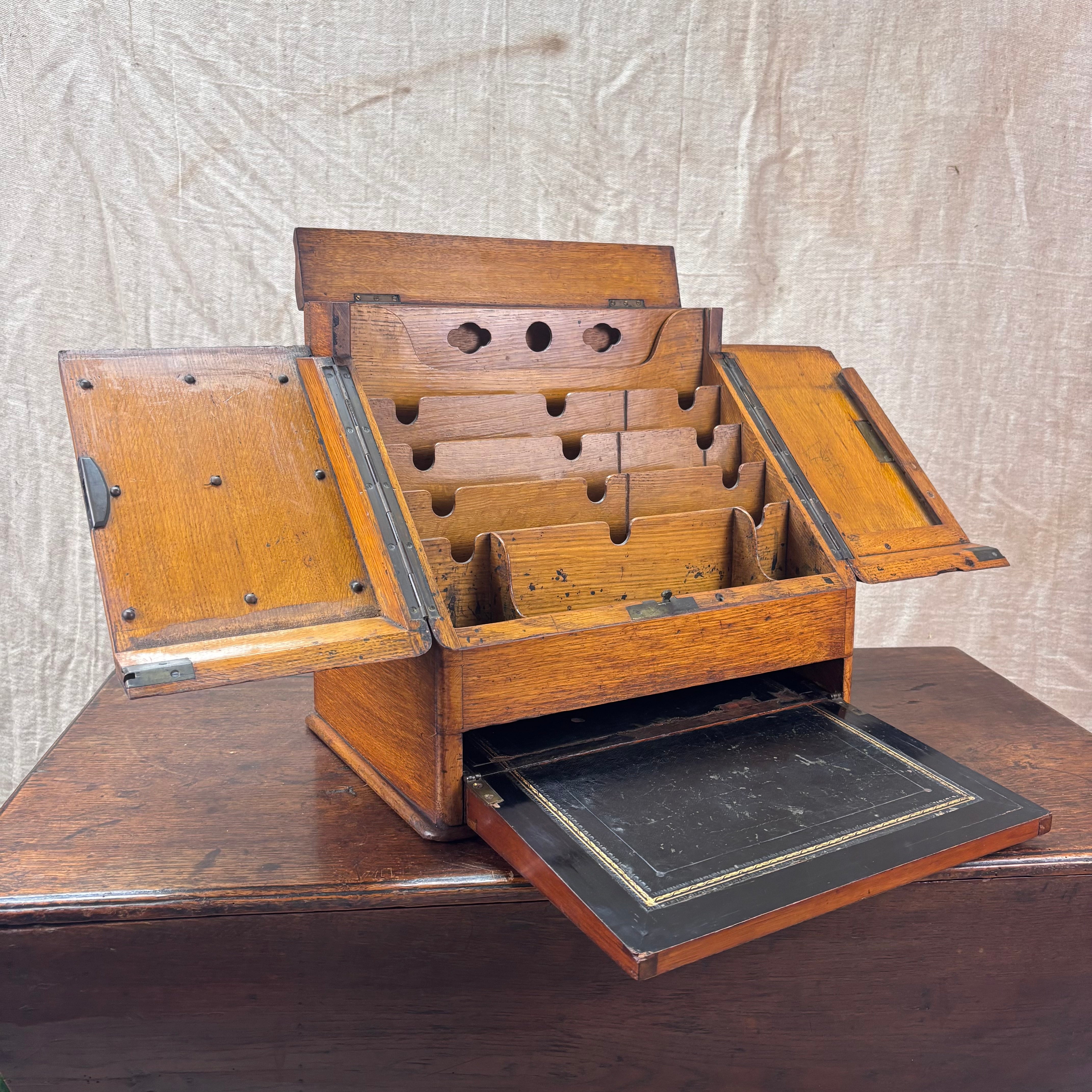 Oak Stationary or Writing Box. – Williams & Parfitt