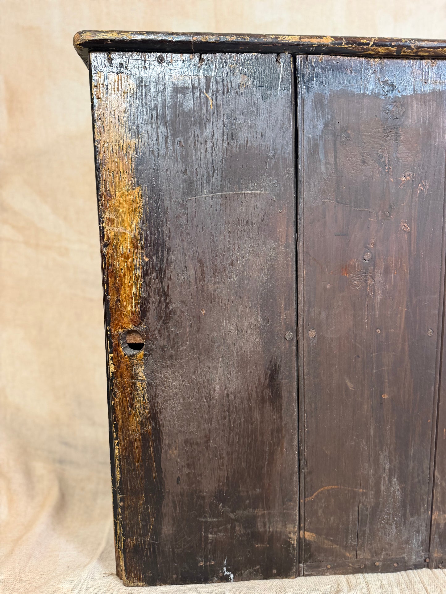 Antique Wall Cupboard Rustic 2 Door Hanging Cabinet