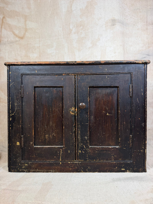 Antique Wall Cupboard Rustic 2 Door Hanging Cabinet