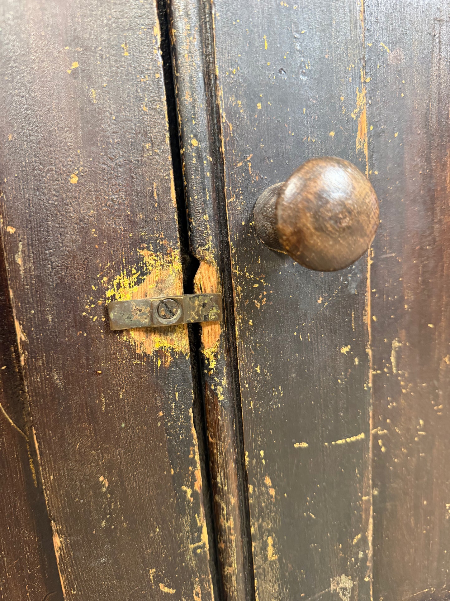 Antique Wall Cupboard Rustic 2 Door Hanging Cabinet