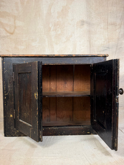 Antique Wall Cupboard Rustic 2 Door Hanging Cabinet