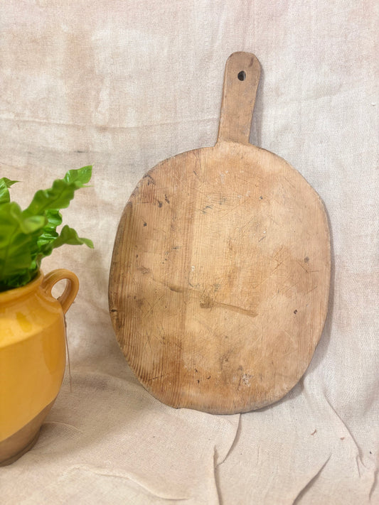Antique Farmhouse Breadboard, Rustic Paddle Serving Board for Charcuterie