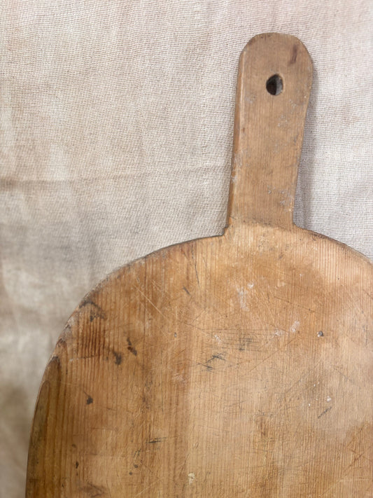 Antique Farmhouse Breadboard, Rustic Paddle Serving Board for Charcuterie