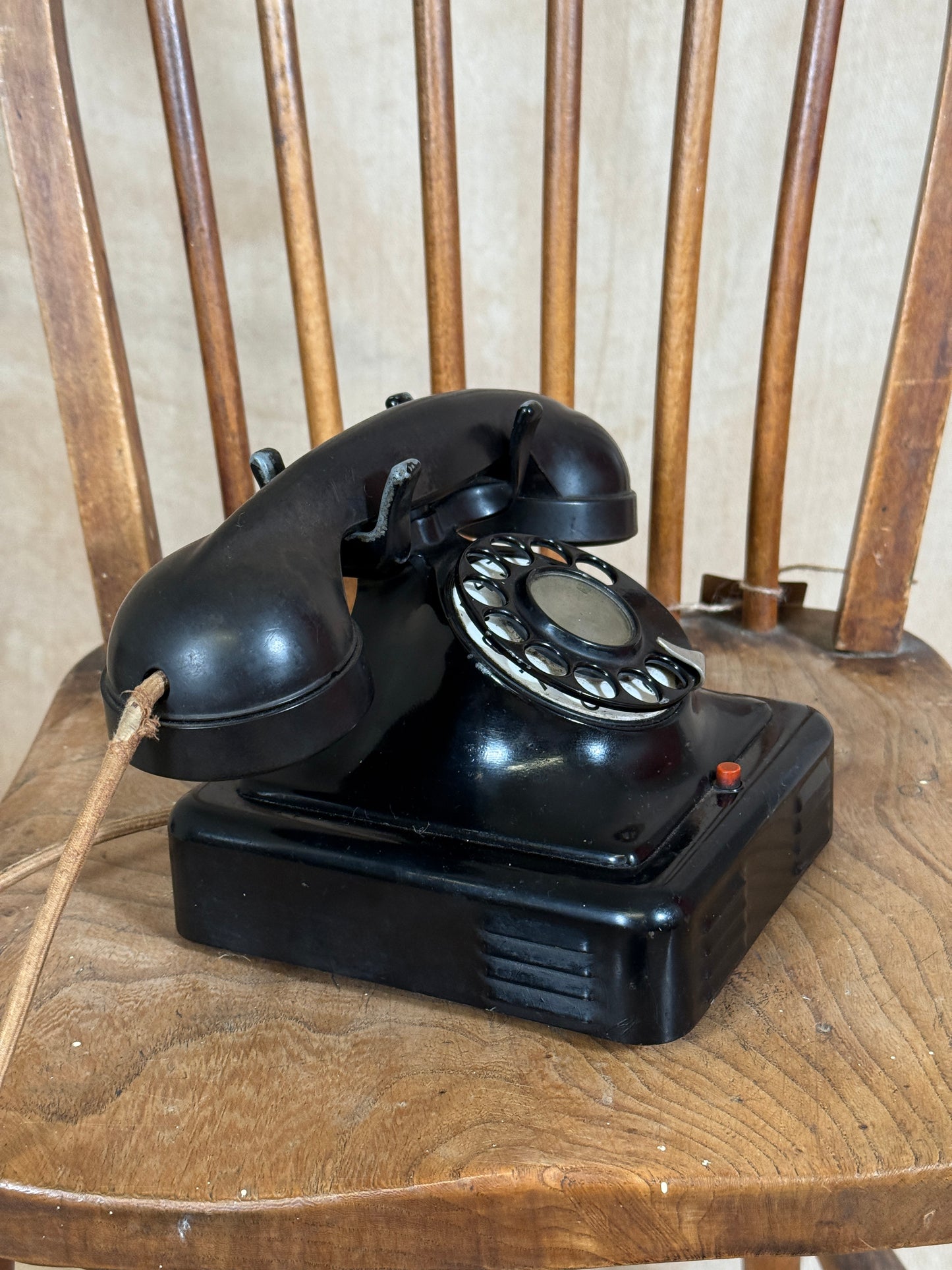 Vintage ITI Bakelite Rotary Dial Telephone | GPO 332 Style Desk Phone