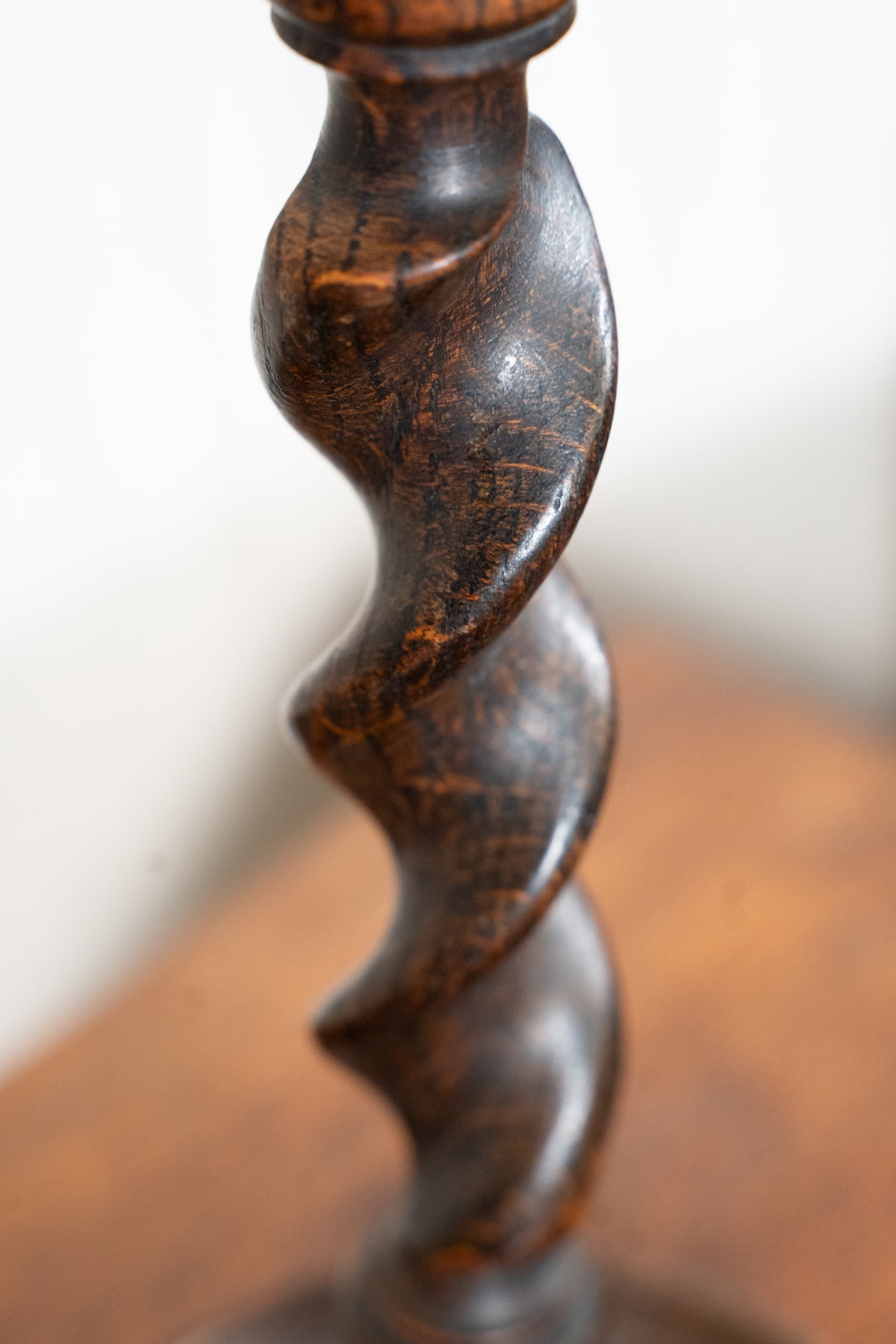 Oak Barley Twist Candlesticks