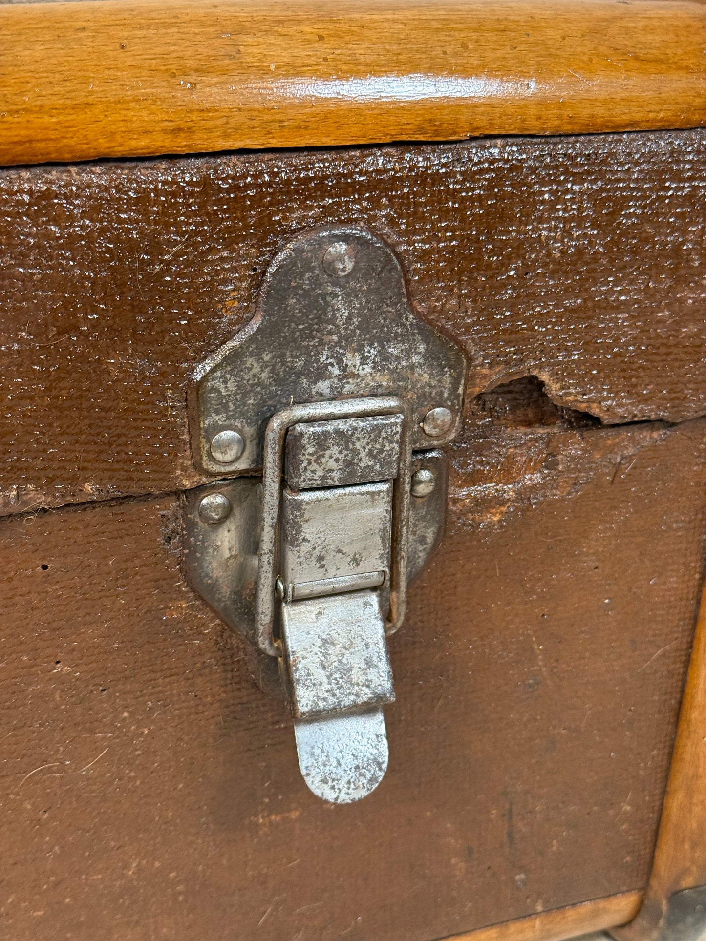 Bentwood Steamer Trunk latch detail