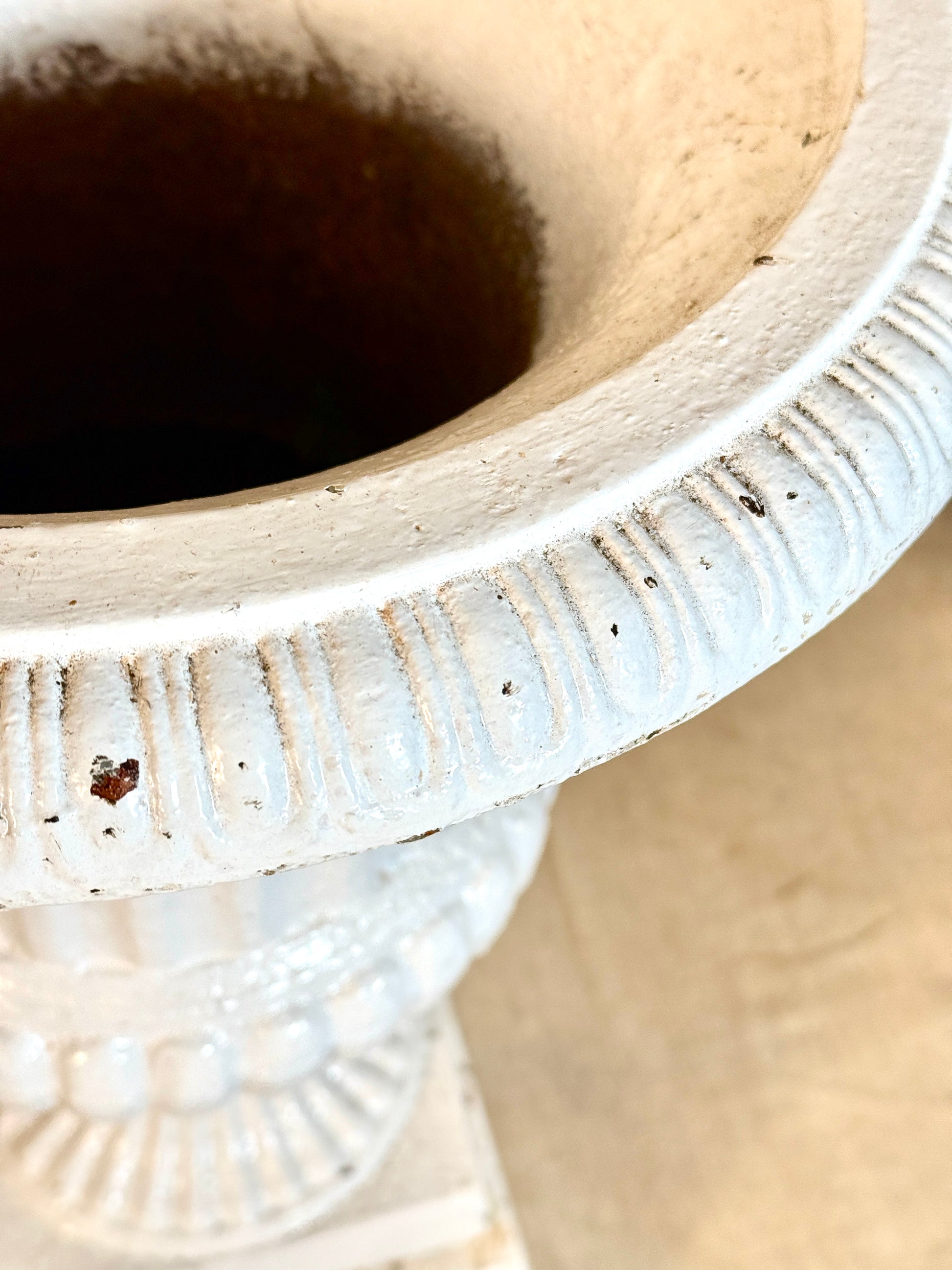 Cast Iron Garden Urns on Plinths