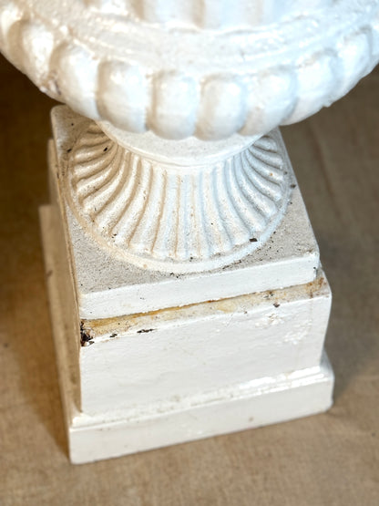 Cast Iron Garden Urns on Plinths