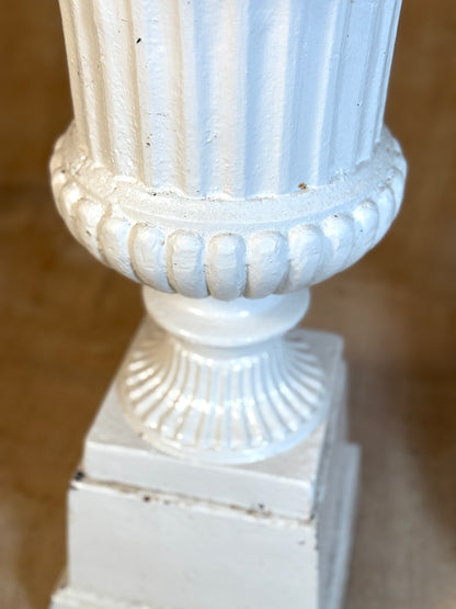 Cast Iron Garden Urns on Plinths