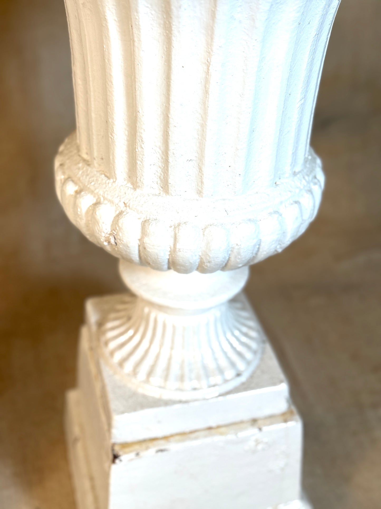 Cast Iron Garden Urns on Plinths