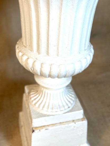 Cast Iron Garden Urns on Plinths