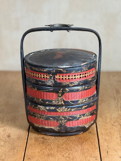 Chinese lacquered Wedding basket
