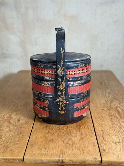 Chinese lacquered Wedding basket