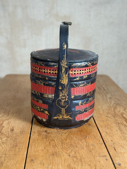Chinese lacquered Wedding basket