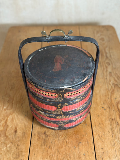 Chinese lacquered Wedding basket