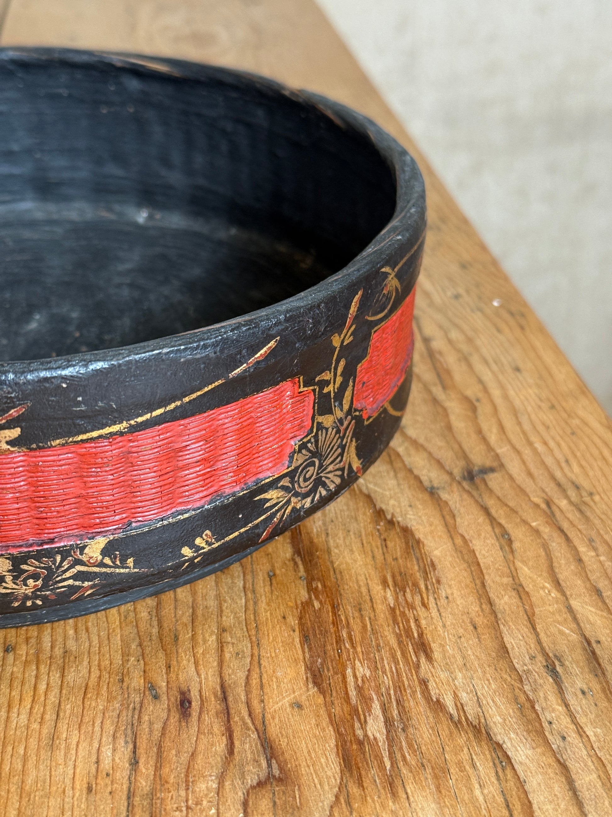 Chinese lacquered Wedding basket