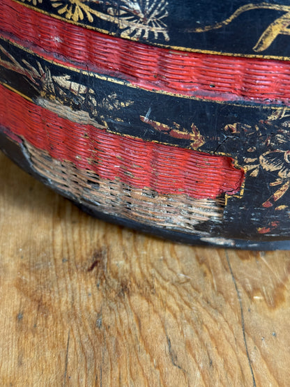 Chinese lacquered Wedding basket