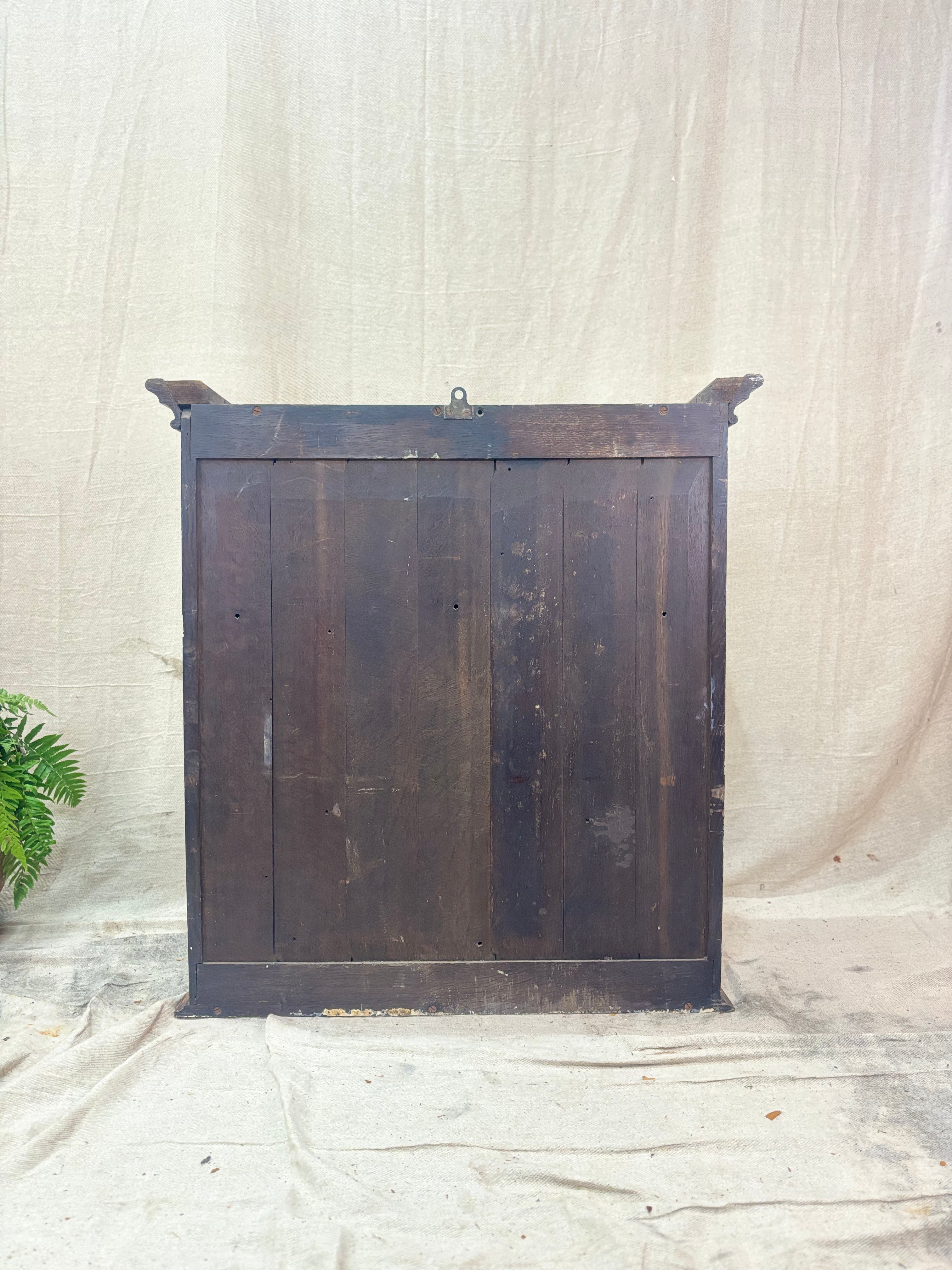 Vintage wooden cabinet on a plain background