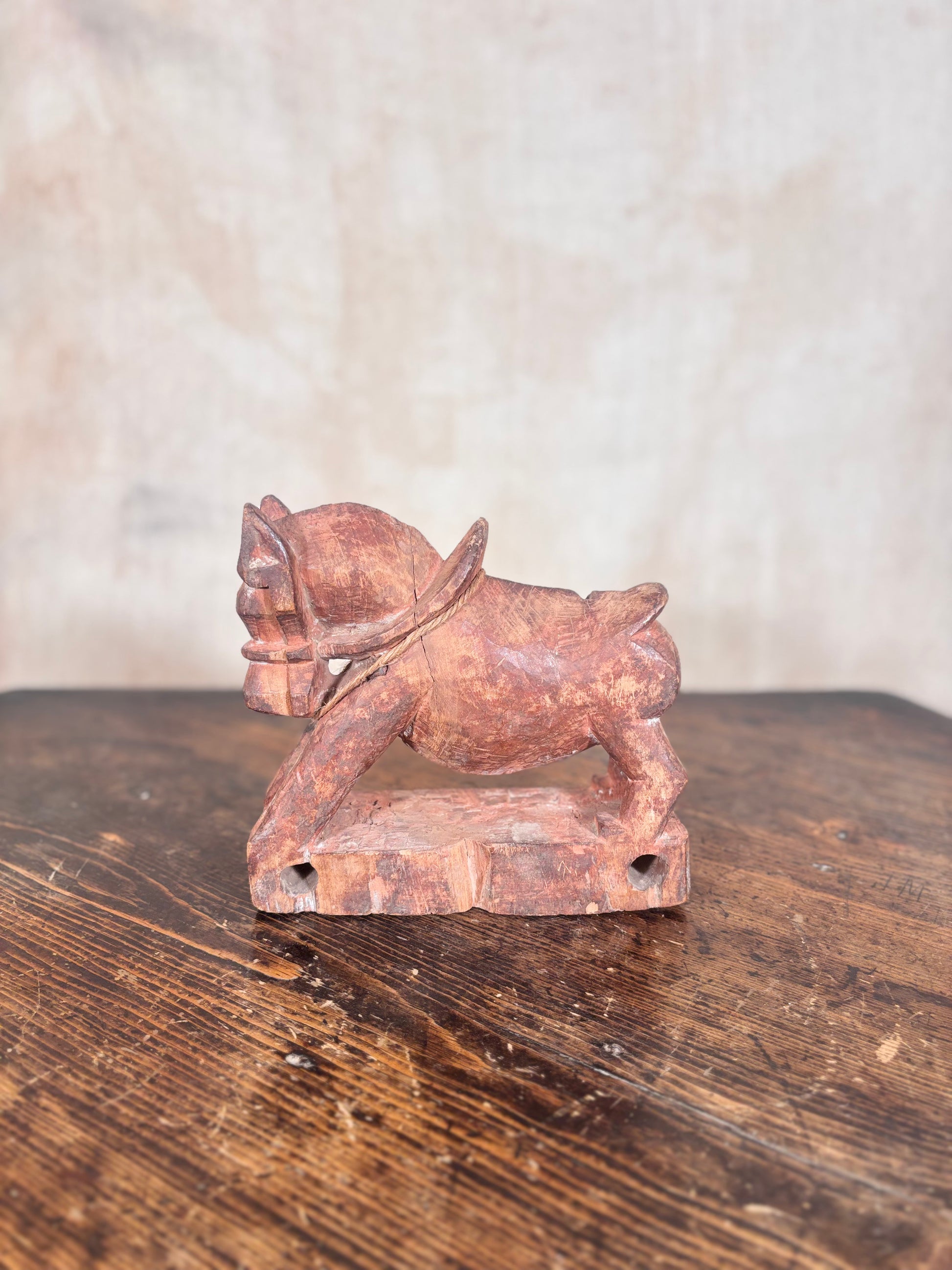 Hand-Carved Indian Wooden Horse
