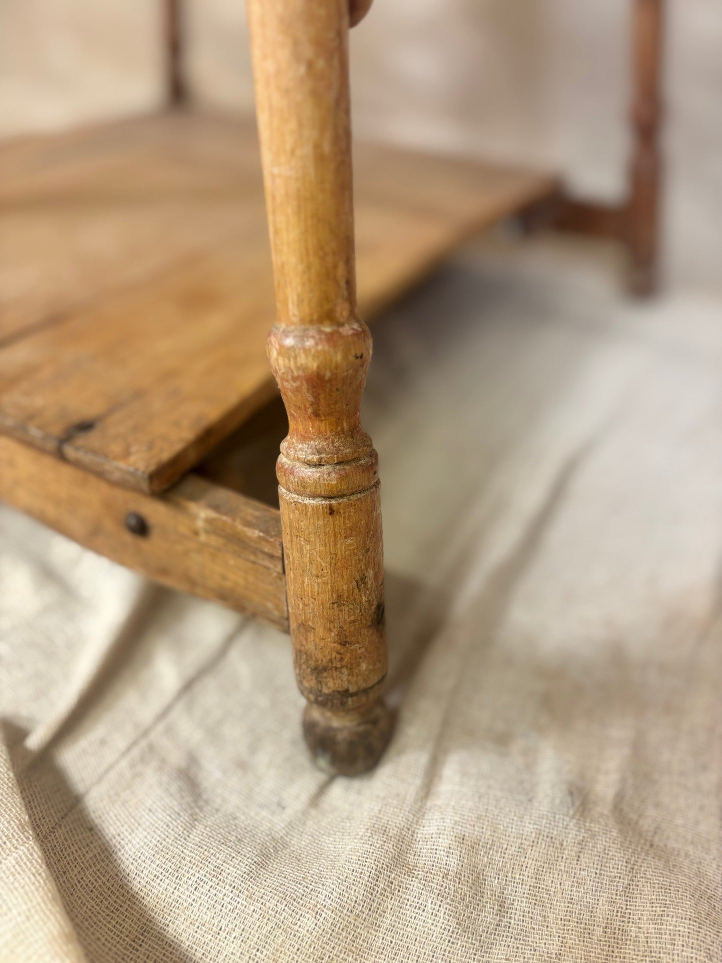 Metamorphic Wooden High Chair | Antique Convertible Nursery Chair