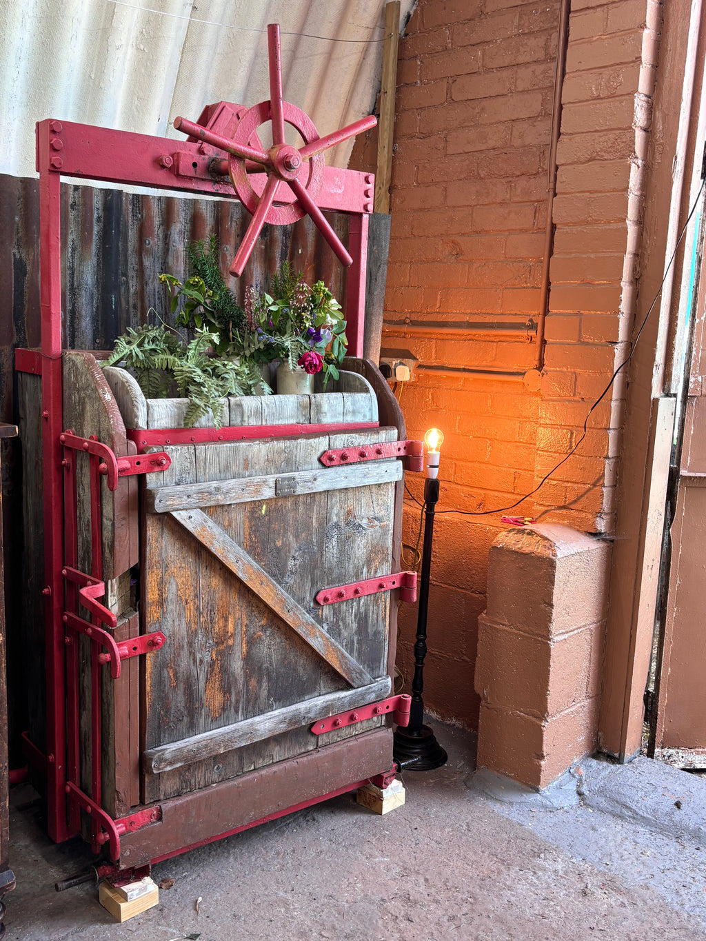 Cattle Crush Repurposed as a Garden Planter