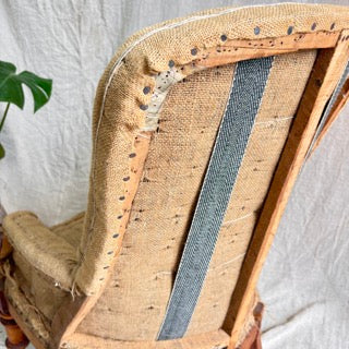 Victorian Armchair in Original Hessian