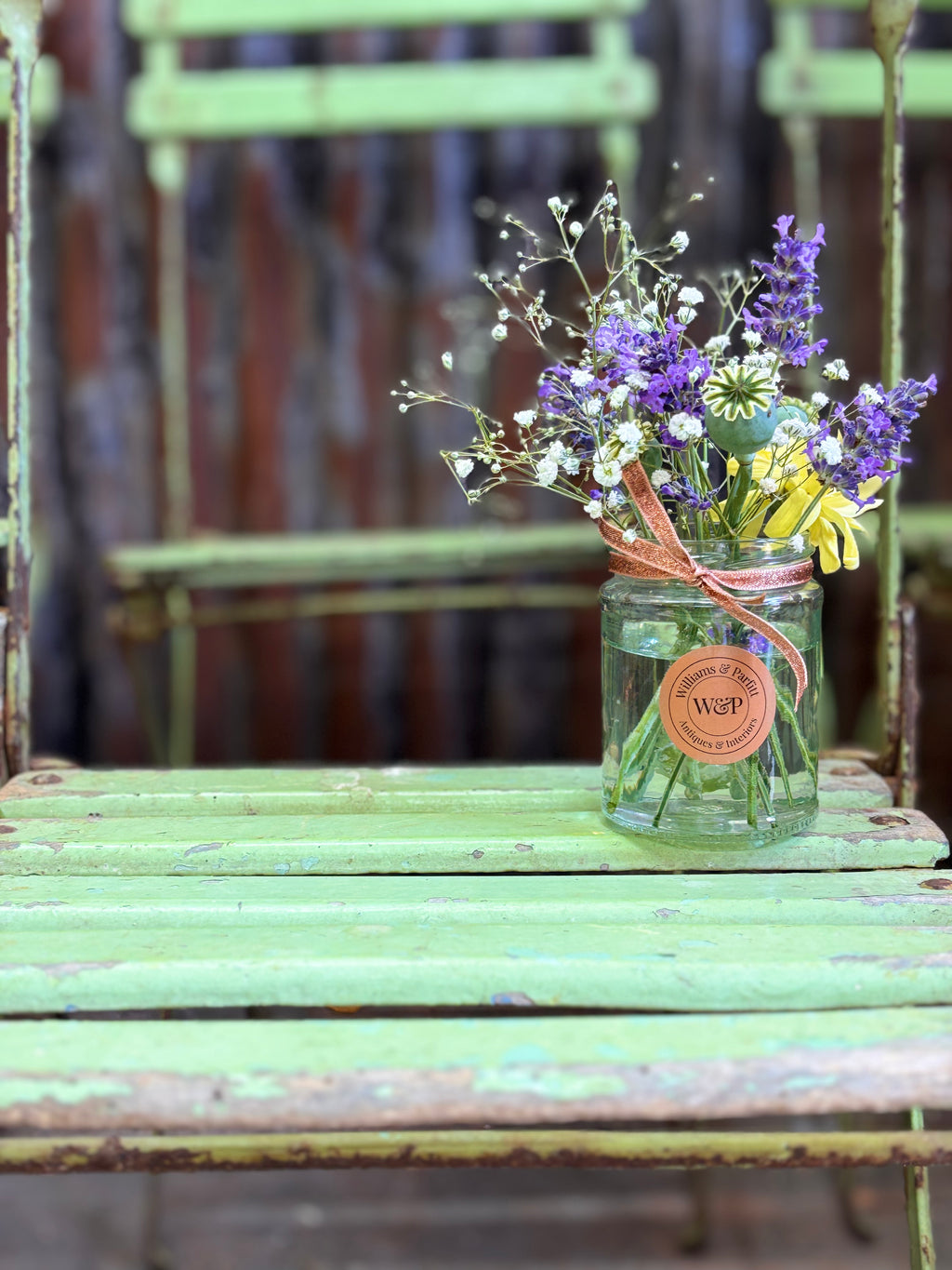 Set of 8 Vintage Green Folding Café Chairs