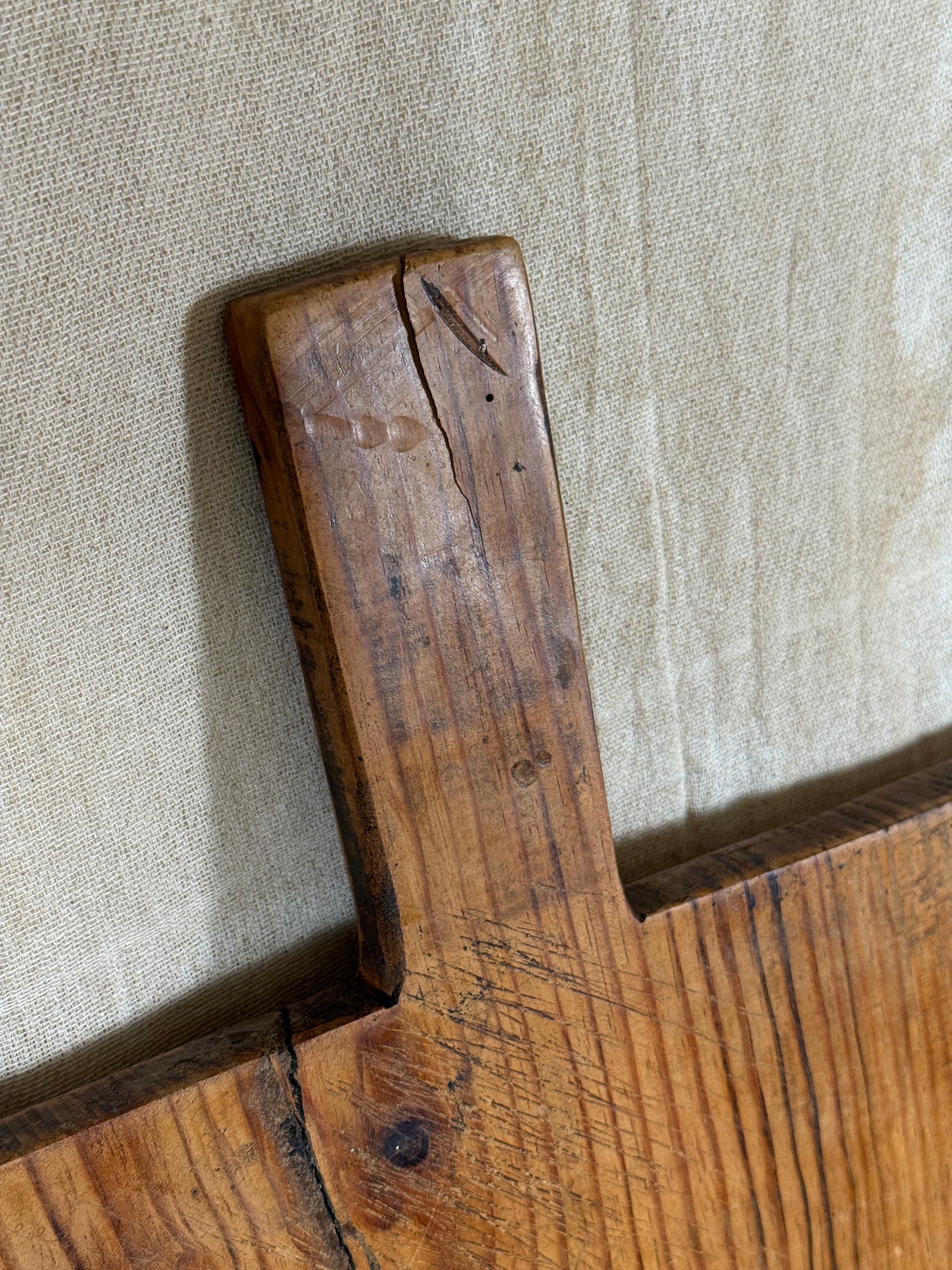 Huge Antique Farmhouse Serving Board Rustic Wooden Bread Board