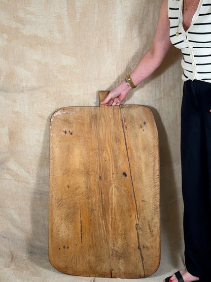 Antique Rustic Wooden Serving Board From Single Wide Plank