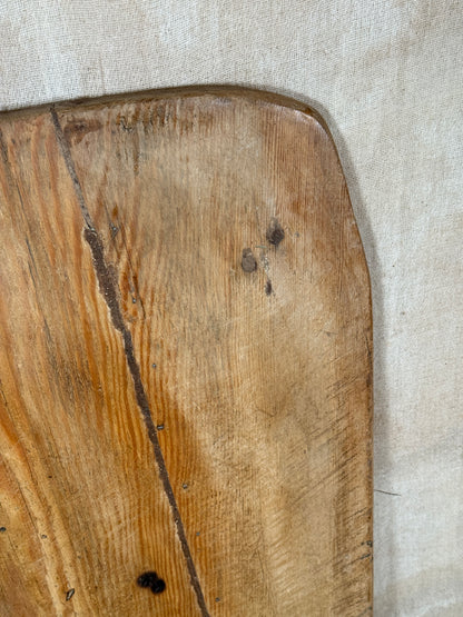 Antique Rustic Wooden Serving Board From Single Wide Plank