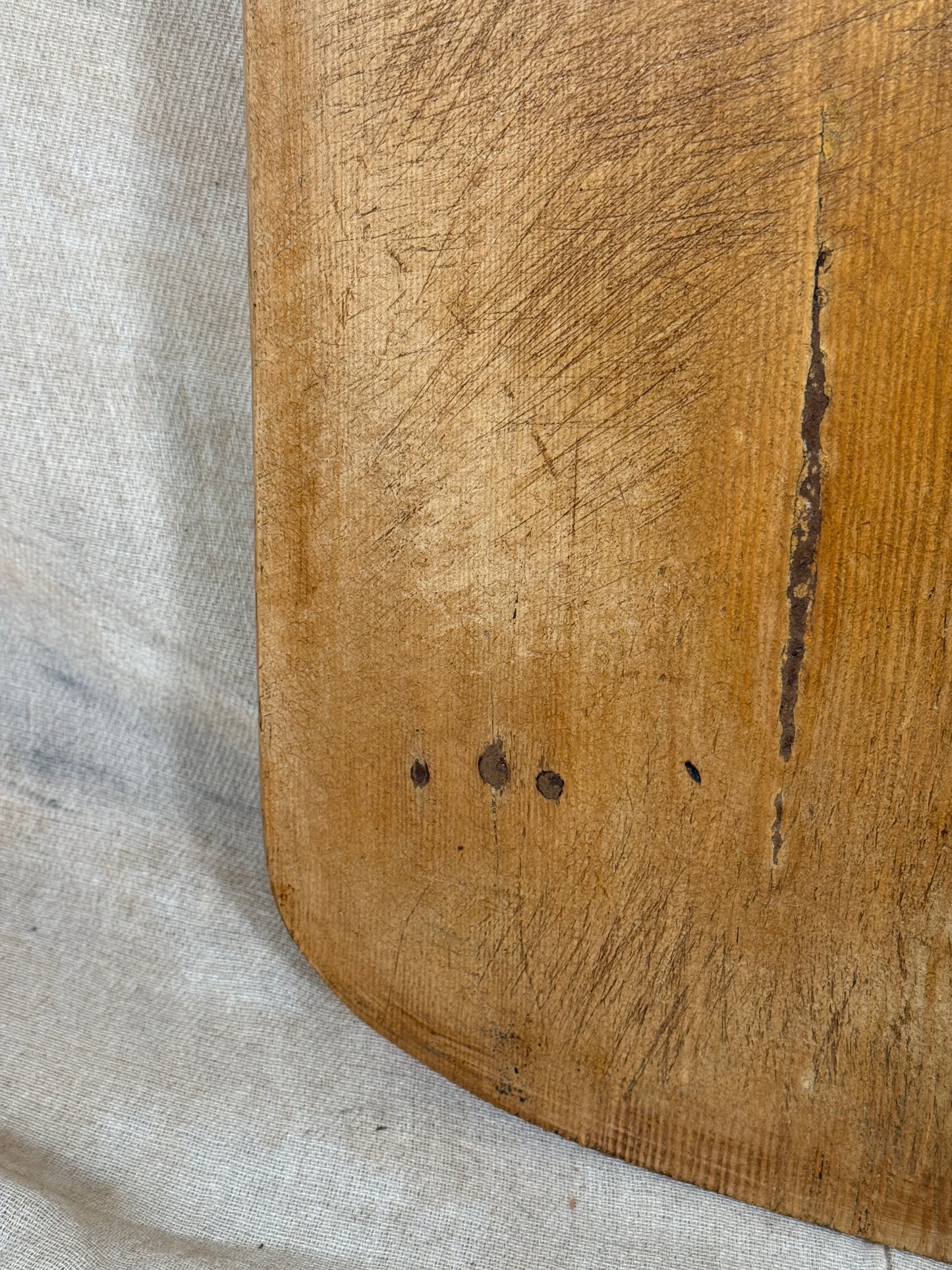 Antique Rustic Wooden Serving Board From Single Wide Plank