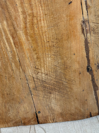 Antique Rustic Wooden Serving Board From Single Wide Plank