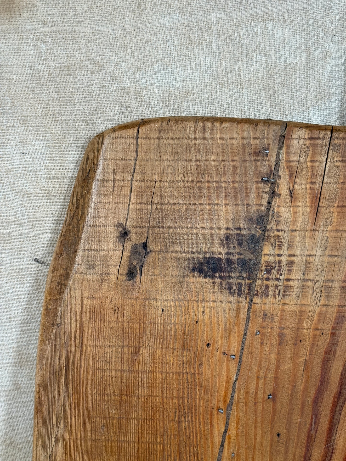 Antique Rustic Wooden Serving Board From Single Wide Plank
