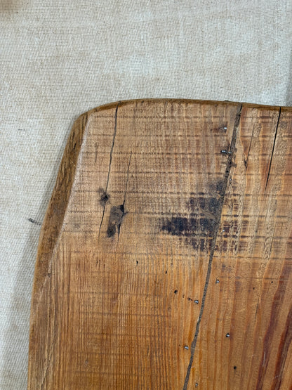 Antique Rustic Wooden Serving Board From Single Wide Plank