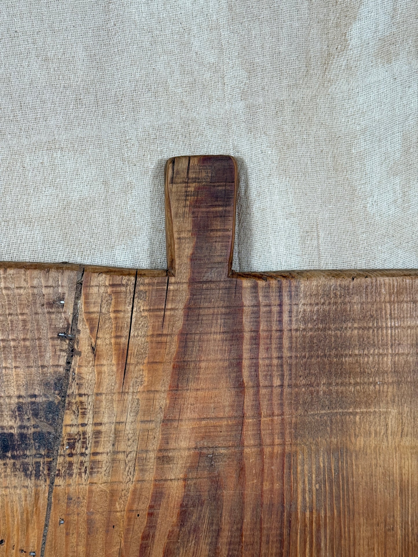 Antique Rustic Wooden Serving Board From Single Wide Plank