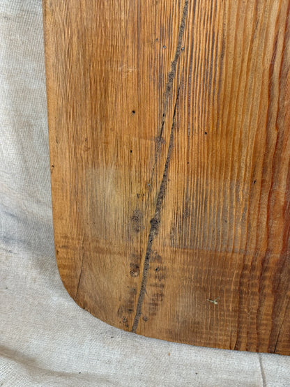Antique Rustic Wooden Serving Board From Single Wide Plank