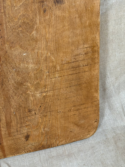 Large Antique Square Wooden Serving Board With Rounded Corners