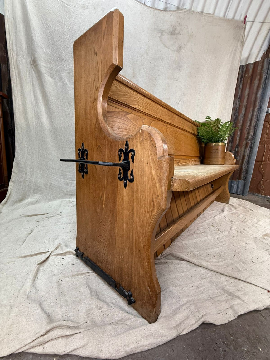 Church Pew, Golden Oak