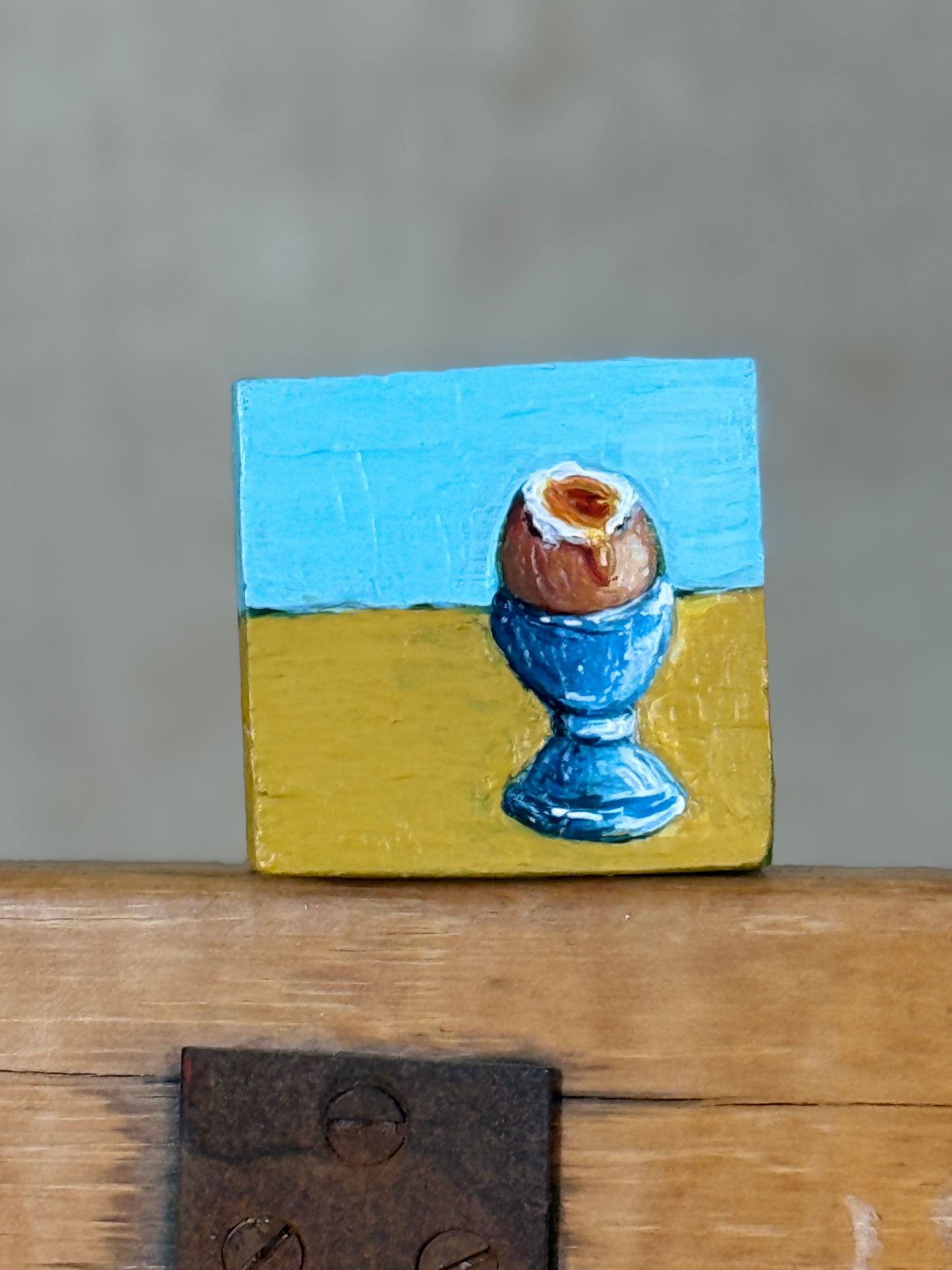 Miniature Egg Painting by Ashley Kay, Norwich Artist