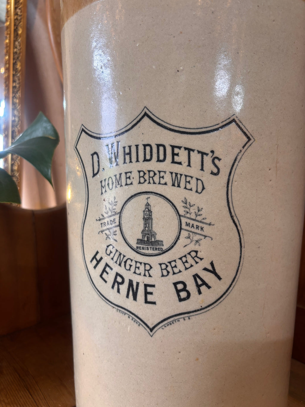 Stoneware Ginger Beer Flagon from Herne Bay, Kent.