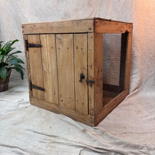 19th Century Pine Food Safe / Larder - or Rustic Puppy Crate