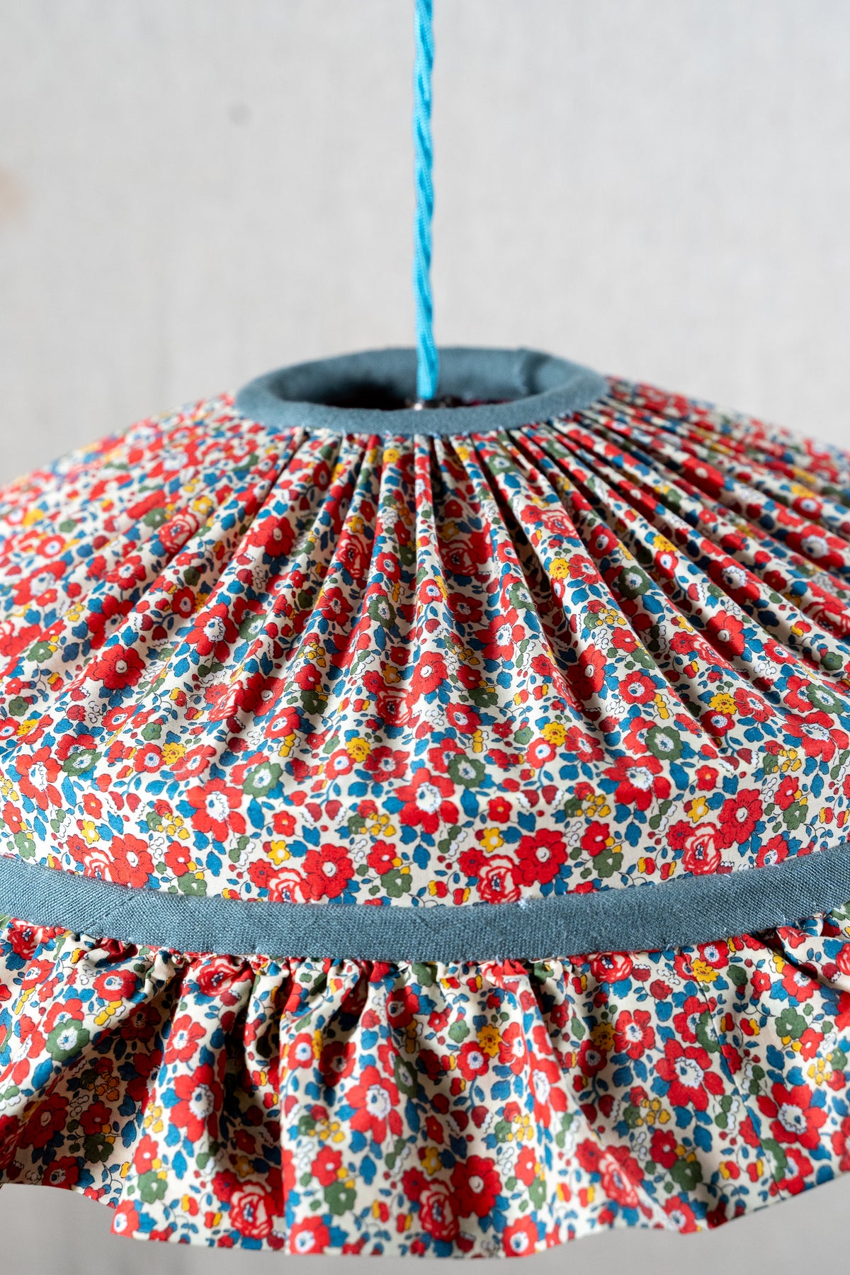 Liberty Betsy Red Ruffle Carousel Shade