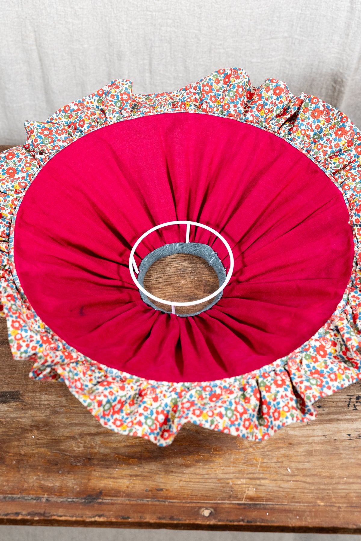 Liberty Betsy Red Ruffle Carousel Shade