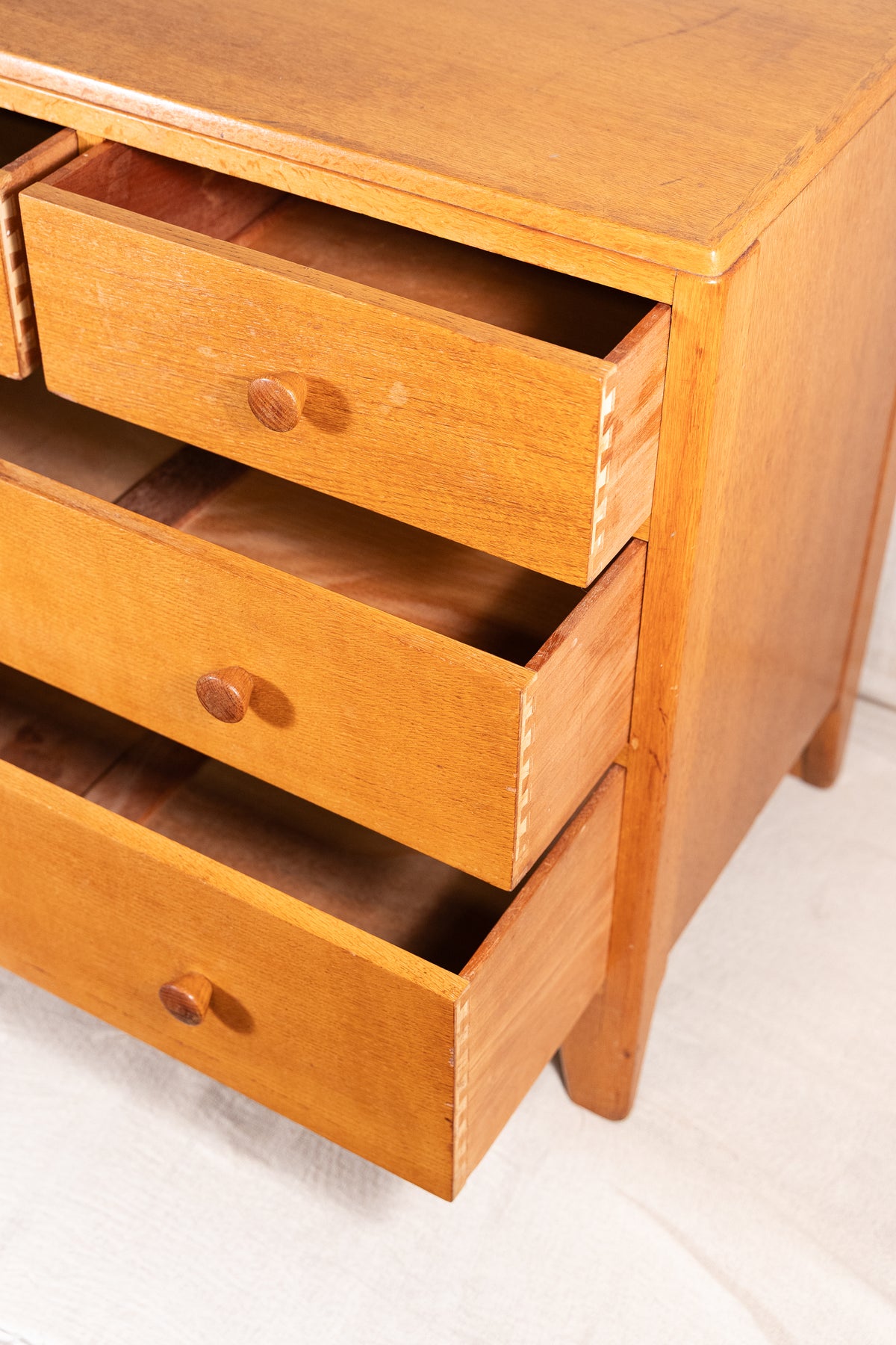 Vintage 1950s Lebetkin Air Ministry chest of drawers, stamped AM to the reverse. 