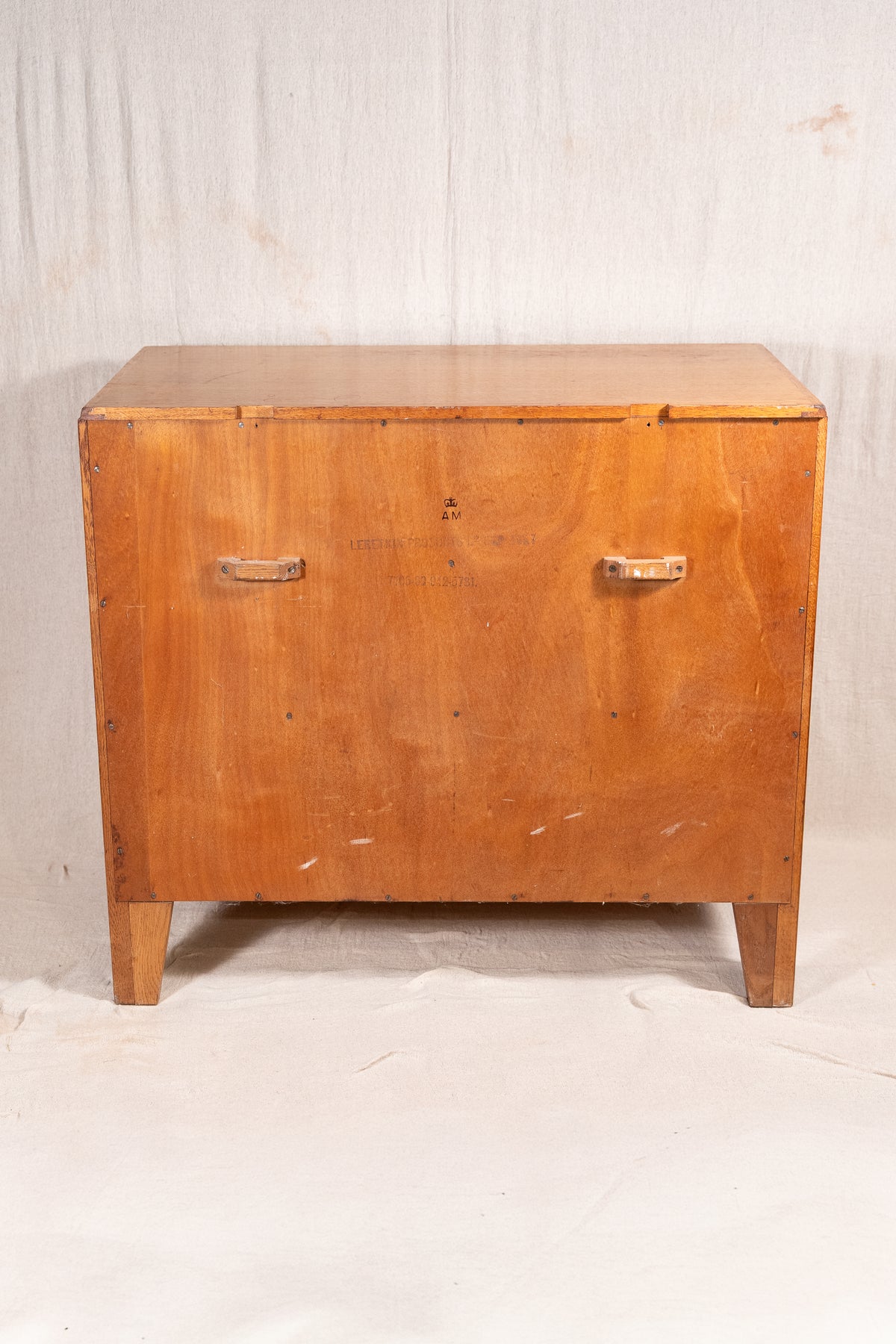 Vintage 1950s Lebetkin Air Ministry chest of drawers, stamped AM to the reverse. 