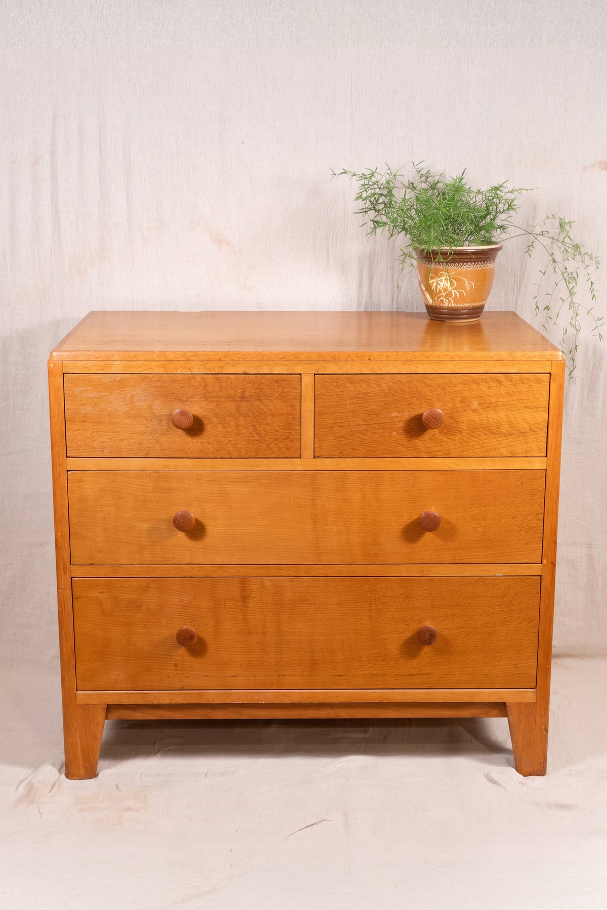 Vintage 1950s Lebetkin Air Ministry chest of drawers, stamped AM to the reverse. 