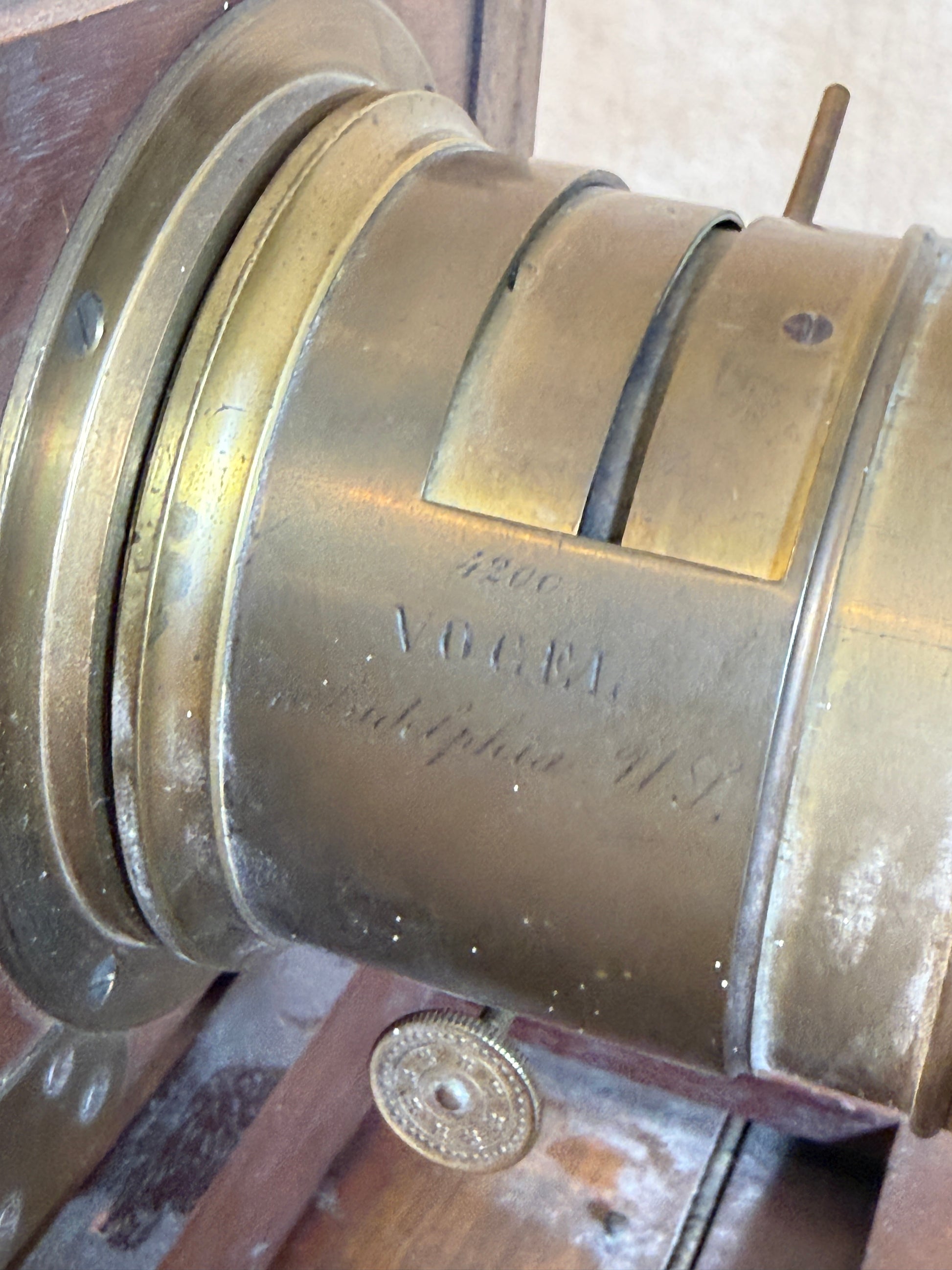 Mahogany & Brass Field Camera Lens